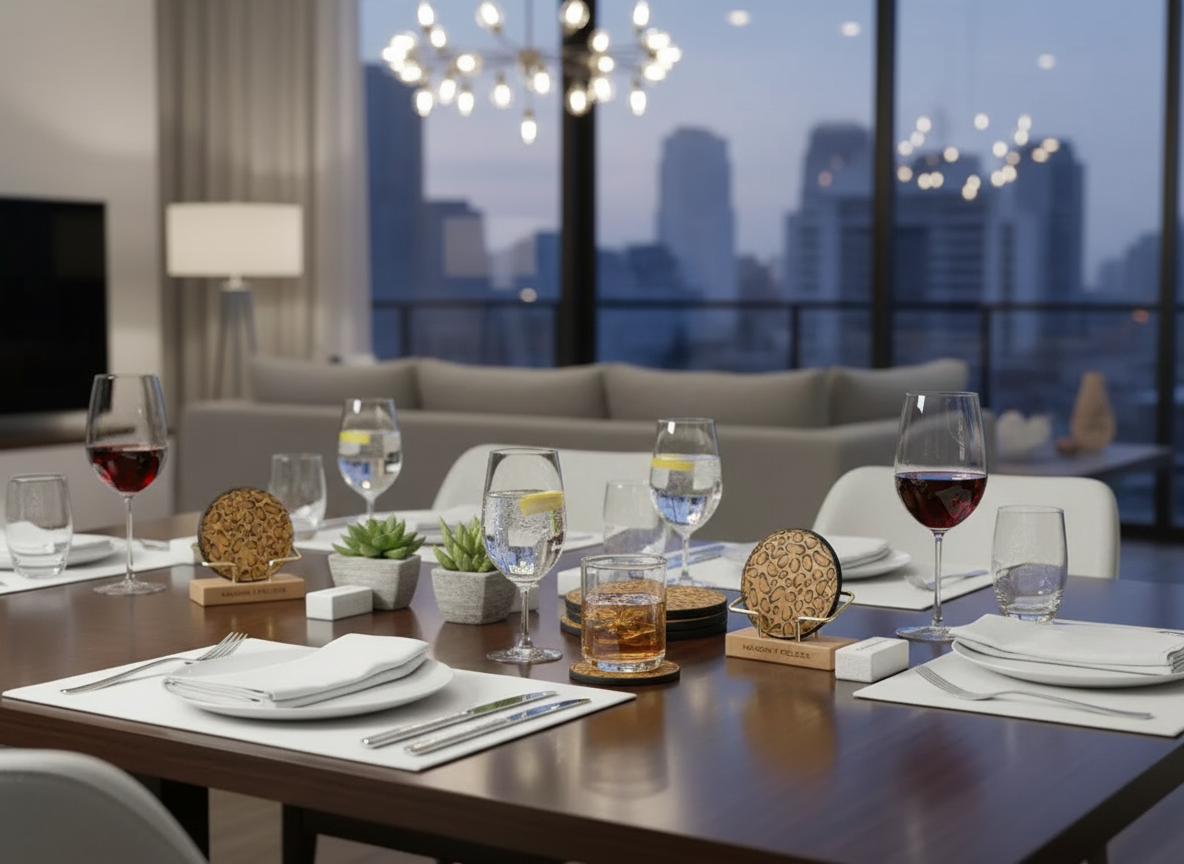 Coffret scrunchie en cuir et porte-clés/ porte-cartes assorti