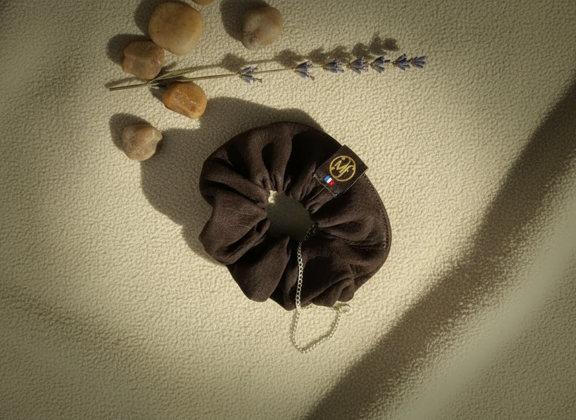 Scrunchie en cuir