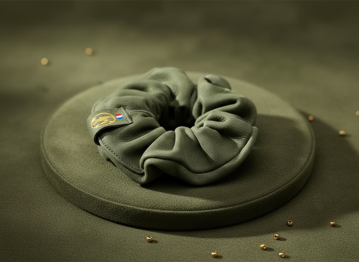 Scrunchie en cuir