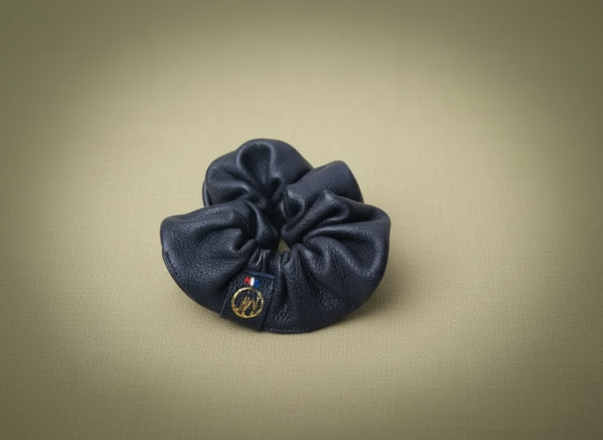 Scrunchie en cuir